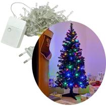 Pisca Cordão 100 Lâmpadas LED Colorido 8 Funções 220v De 9M