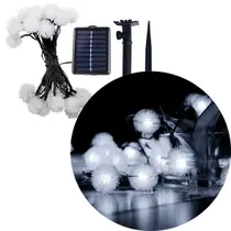 Pisca Cordão Dente De Leão Solar Externo 5M 20 LEDs Branco