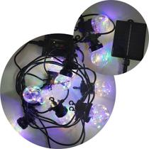 Pisca Cordão Varal Solar Natal 10 Lâmpadas LEDs Colorido 5M Pisca Cordão Varal Solar Natal 10 Lâmpadas LEDs Colorido 5M