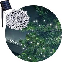 Pisca Cordão Varal Solar Natal 100 Lâmpadas LEDs Branco 8M