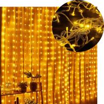 Pisca Cortina Natalina 780 Lâmpadas Leds Amarelo 5x3m 220v Pisca Cortina Natalina 780 Lâmpadas Leds Amarelo 5x3m 220v