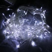 Pisca de LED Cascata 100L 3M X 70CM 8 Modos Tomada Natal Ano Novo Festas Cores:Branco Pisca de LED Cascata 100L 3M X 70CM 8 Modos Tomada Natal Ano Novo Festas Cores:Branco