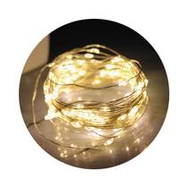 Pisca de LED Fio de Fada 20L 2 Metros A Bateria Natal Ano Novo Cores:Branco Quente