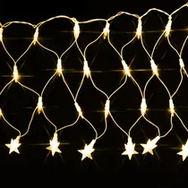 Pisca de LED Rede Com Estrela Na Ponta 120L 3,5x0,5M 8 Modos 110v Cores:Amarelo Pisca de LED Rede Com Estrela Na Ponta 120L 3,5x0,5M 8 Modos 110v Cores:Amarelo