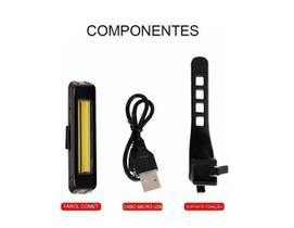 Pisca De Led Usb Recarregável Para Bike 100 Lumens