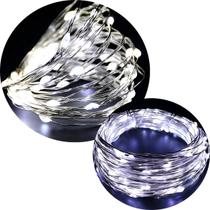 Pisca Fio LED Luz Branco 200 Lâmpadas USB Natal Música 20M