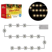 Pisca Flocos 20 Leds 2m Branco A Pilha - Art Christmas