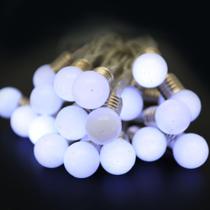 Pisca LED à Pilha Cordão Bolas Brancas 20 Lâmpadas 2m - Magizi