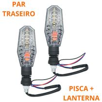 Pisca led amarelo + lanterna moto par posicao (traseiro) parafuso universal stallion