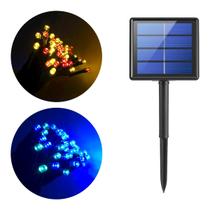 Pisca Led Solar 100 Leds 9 Metros Fio Verde Natal 8 Funções