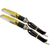 Pisca Led Twister Cb300 Fazer Hornet Xj6 Slim Dourada Par