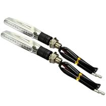 Pisca Led Twister Cb300 Fazer Hornet Xj6 Slim Prata Par