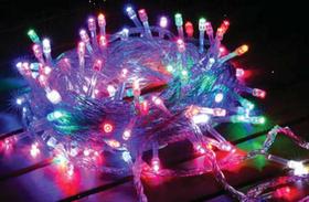 Pisca Luz Natal 100 Leds 8 Funções 10m Colorido Fio Transparente