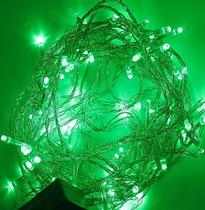 Pisca Luz Natal 100 LEDS 8m 127v Decoração Fio Transparente
