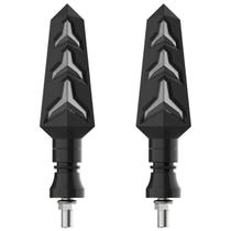 Pisca mini seta universal moto led sequencial par preto stallion dois modos e funções de uso