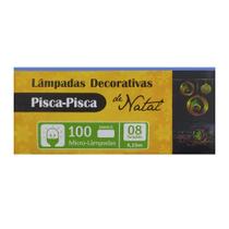 Pisca Natal 100 Micro Lâmpadas Branca 8 Funções 110V