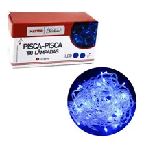 Pisca Pisca 100 Lâmpadas Azul 220v 8,5m Decoração Natal Pisca Pisca 100 Lâmpadas Azul 220v 8,5m Decoração Natal