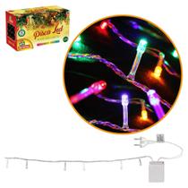 Pisca Pisca 100 Leds Colorido 8m Fio Transparente - 127v