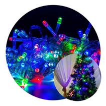 Pisca Pisca 100 Leds Fio Transparente 8 Funções Natal 110v