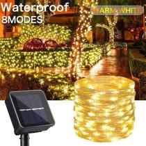 Pisca Pisca 300 led a Prova D'água Solar Decoração de Natal