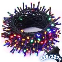 Pisca pisca arvore de natal fio verde 100 leds colorida 10 metros 127v/110v ref.: 15103 Pisca pisca arvore de natal fio verde 100 leds colorida 10 metros 127v/110v ref.: 15103