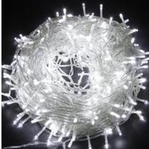 Pisca Pisca Branco 220v Led 100 Lâmpadas 8 funções 9 Metros