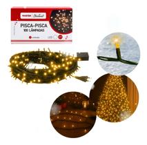 Pisca Pisca Branco Quente 8 Funções Árvore De Natal Pequena