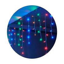 Pisca Pisca Cascata 100 Leds Colorido Com Fio Branco 3 Metros 127V 8 Funções V8 Pisca Pisca Cascata 100 Leds Colorido Com Fio Branco 3 Metros 127V 8 Funções V8