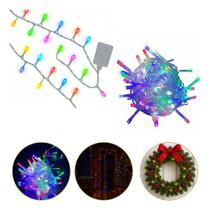 Pisca Pisca Cascata 100leds Transparente 2,3m Branco Natal - - Colorido Pisca Pisca Cascata 100leds Transparente 2,3m Branco Natal - - Colorido