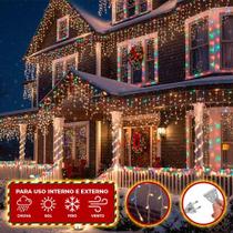 Pisca Pisca Cascata de Natal 220V 6 Metros 400 Luzes Led Colorido Decoração Externa Casa Varanda e Sacadas Extensível Tomada Brasileira Pisca Pisca Cascata de Natal 220V 6 Metros 400 Luzes Led Colorido Decoração Externa Casa Varanda e Sacadas Extensível Tomada Brasileira
