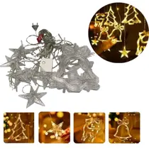 Pisca Pisca Cascata Simbolos Natalinos Branco 120 Leds 2,5m Sino Estrela Rena e Arvore de Natal Pisca Pisca Cascata Simbolos Natalinos Branco 120 Leds 2,5m Sino Estrela Rena e Arvore de Natal