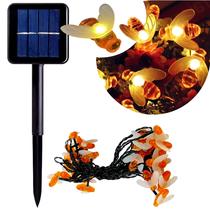 Pisca Pisca Com Carregador Solar Cordão Fio De Luz Led 9.5 Metros Decoração De Natal