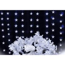 Pisca Pisca Cortina 120 Leds Com 60 Estrelas 8 Funções Bivolt 2.4x1.0m 31075 Bivolt Decorações Natal - Global