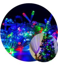 Pisca Pisca de Led 100 Lampadas 8 Funções Fixo fio RGB
