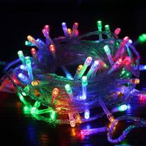 Pisca pisca de natal com 100 lâmpadas Led colorida - 220V para árvore de natal