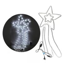 Pisca Pisca Estrela Cadente Enfeite Natalino Led Branco 127V