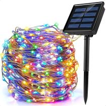 Pisca Pisca Fio De Fada Solar Led 200 Lâmpadas Colorida 20M Pisca Pisca Fio De Fada Solar Led 200 Lâmpadas Colorida 20M