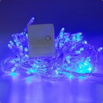 Pisca Pisca Led Azul 200leds 12m Fio Transparente 220v Cromu