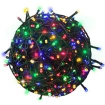 Pisca Pisca Led Colorido 100 Led 10 Mts 8 Funções Fio Verde
