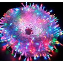 Pisca Pisca Led Decoração 100 LEDs Coloridos de 9 Metros com 8 funções Colorido 127v - Wincy Natal