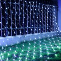 Pisca Pisca Led Rede Cascata Com 320 LED 110v 8 Funções Festa Decoração