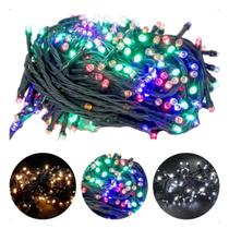 Pisca Pisca Natal 100 Led Branco Ou Colorido Cordão9Metros