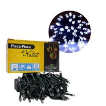 Pisca Pisca Natal 100 Micro Lâmpadas Branco 8 Funções - 127V