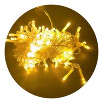 Pisca Pisca Natal 10m Branco Quente 100 Leds 8 Modos Luvinco