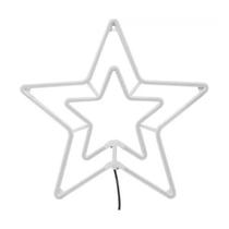 Pisca Pisca Natal Estrela Neon Branco Frio 8 Funcoes 127V
