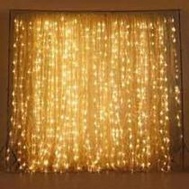 Pisca pisca natalina tipo cortina warm 300 lampada