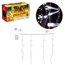 Pisca Pisca Natalino Cascata Cortina 1,5m Branco com 100 Leds