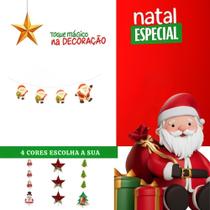 Pisca-Pisca Natalino LED Papai Noel 4 Unidades Luz Decorativa Festiva para Parede, Quarto e Sala - I Pisca-Pisca Natalino LED Papai Noel 4 Unidades Luz Decorativa Festiva para Parede, Quarto e Sala - I