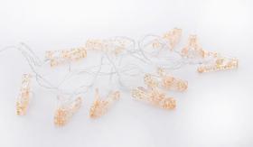 Pisca Pisca Pregador Ondas Pintado 10L 2AA 2m Decoração Iluminação de Natal