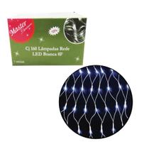 Pisca Pisca Rede Led Branco Frio 160 Lâmpadas 8 Funções 110v Decoração Natalina Enfeite De Natal